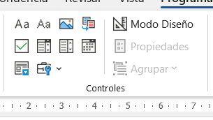 Panel de controles del programador