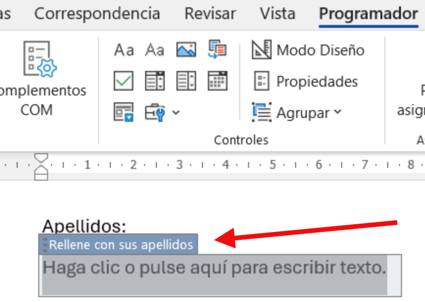 Aviso del título del campo