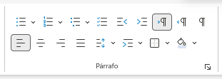 Herramientas de párrafo